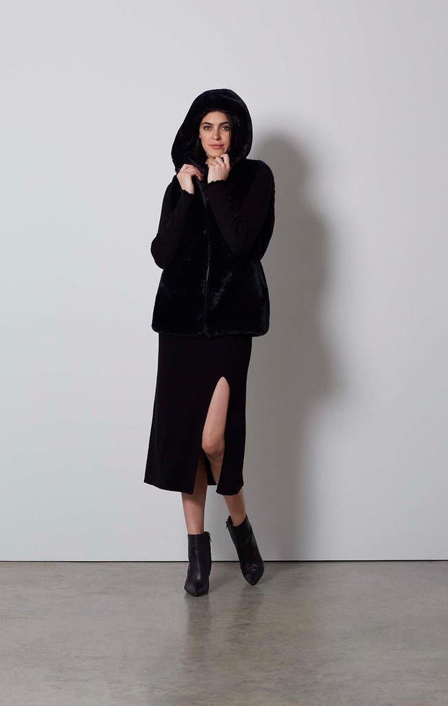Zara reversible faux fur coat cheap