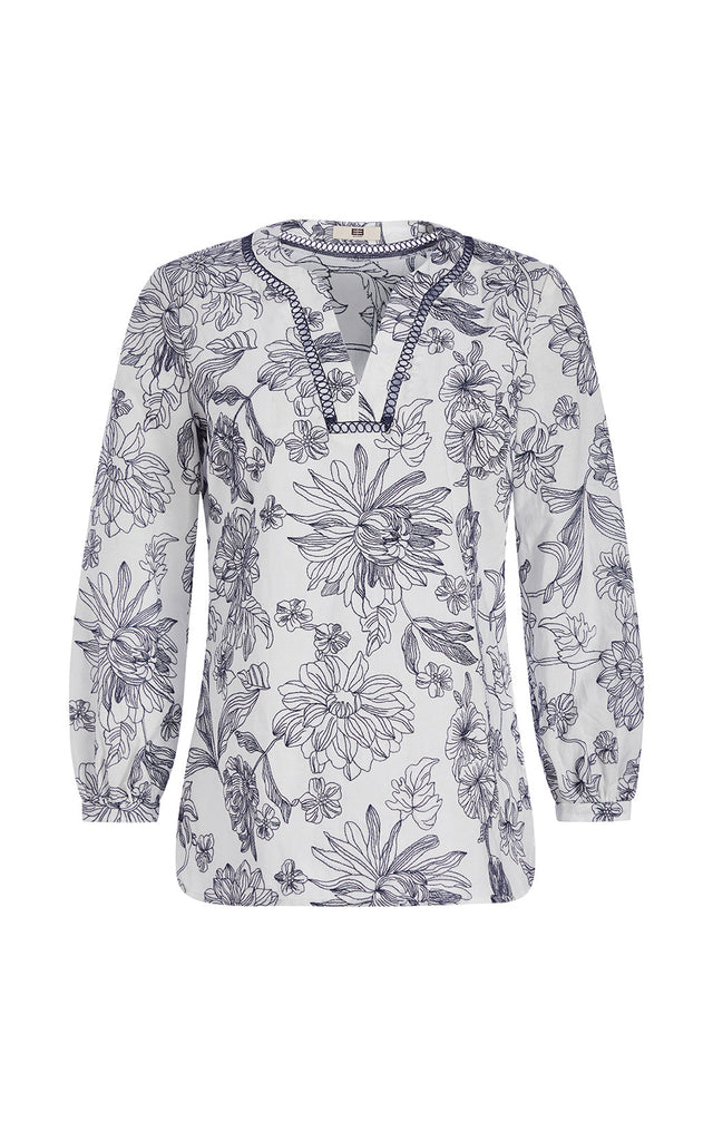 Cannes - Embroidered Floral Blouse - Product Image