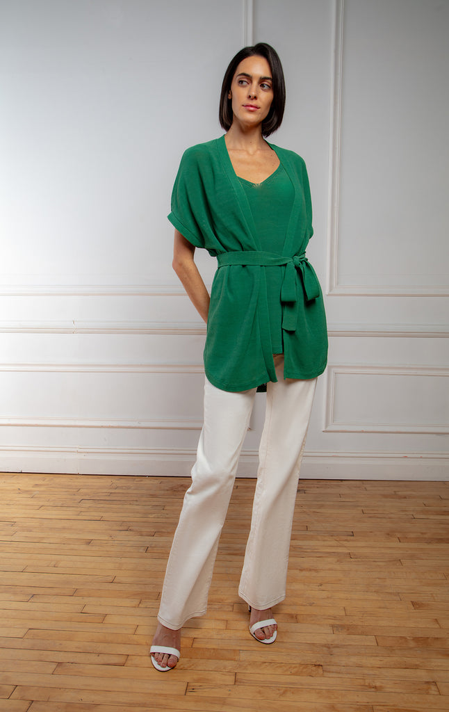 Buy Delos Sustainable Foliage Green Kimono Cardigan online