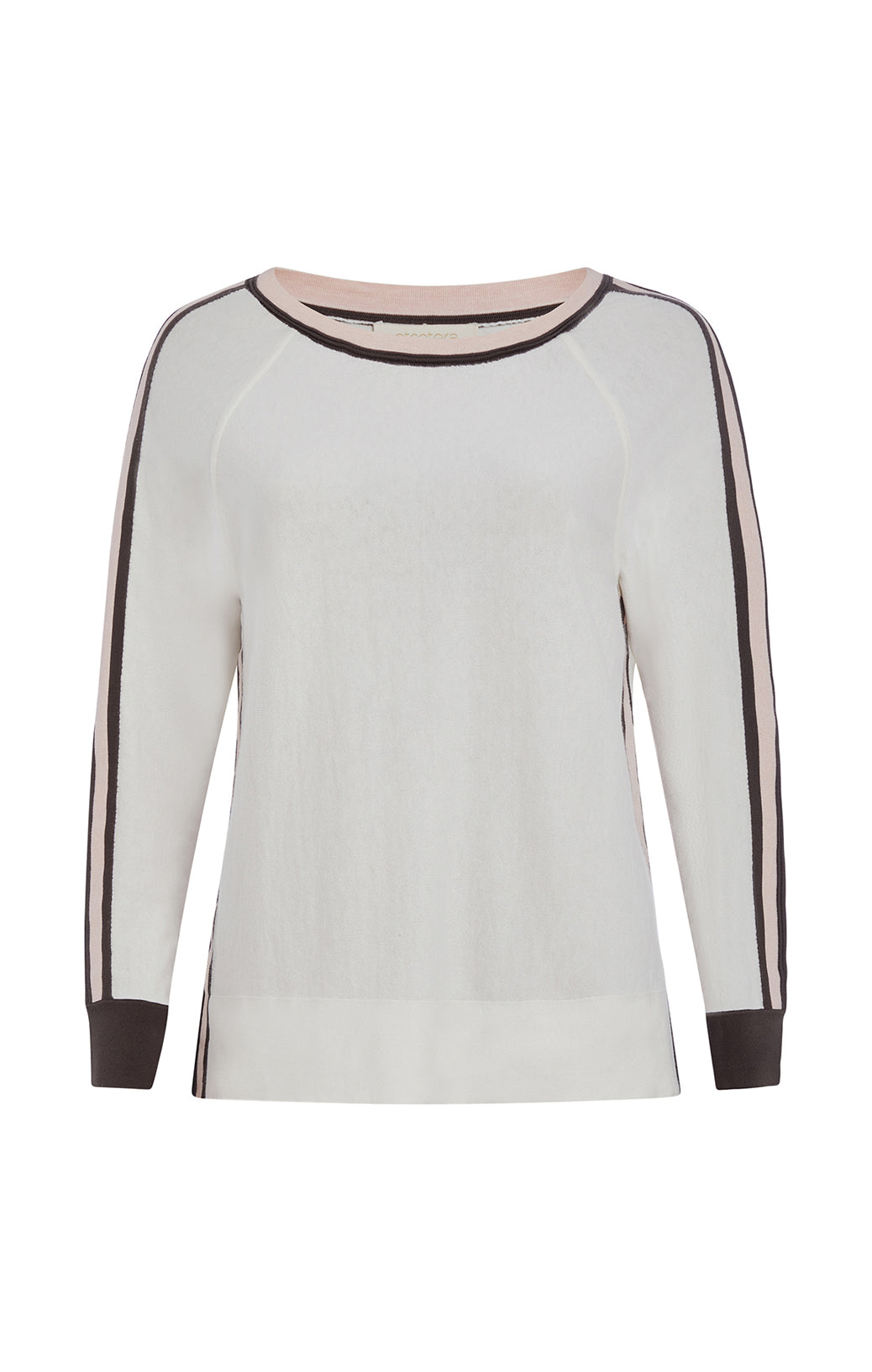 Andros - Striped Linen-Blend Pullover Knit Top - Product Image