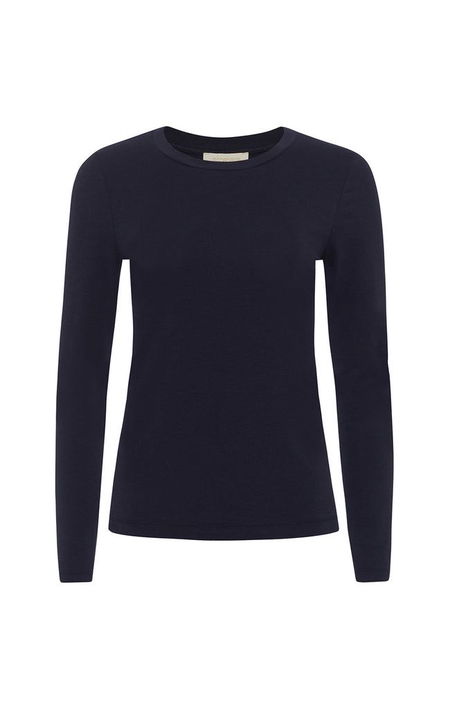 Buy CLEVER-NVY Long-Sleeve Jersey Top online - Etcetera