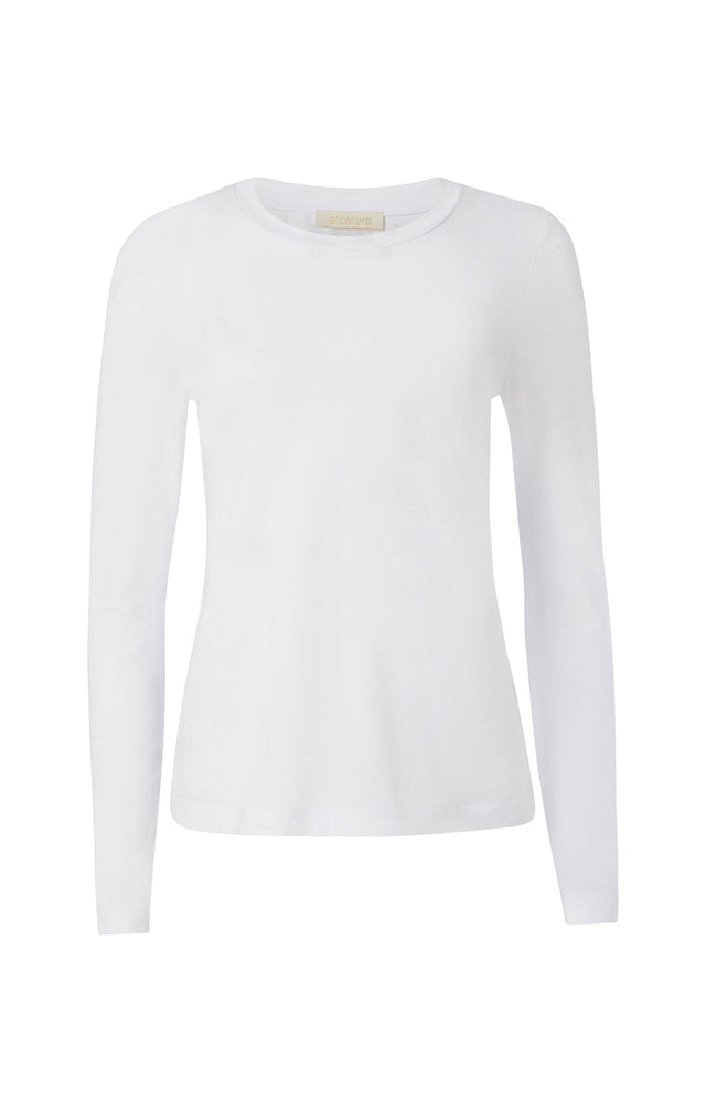 Clever-Wht - Long-Sleeve Jersey Top