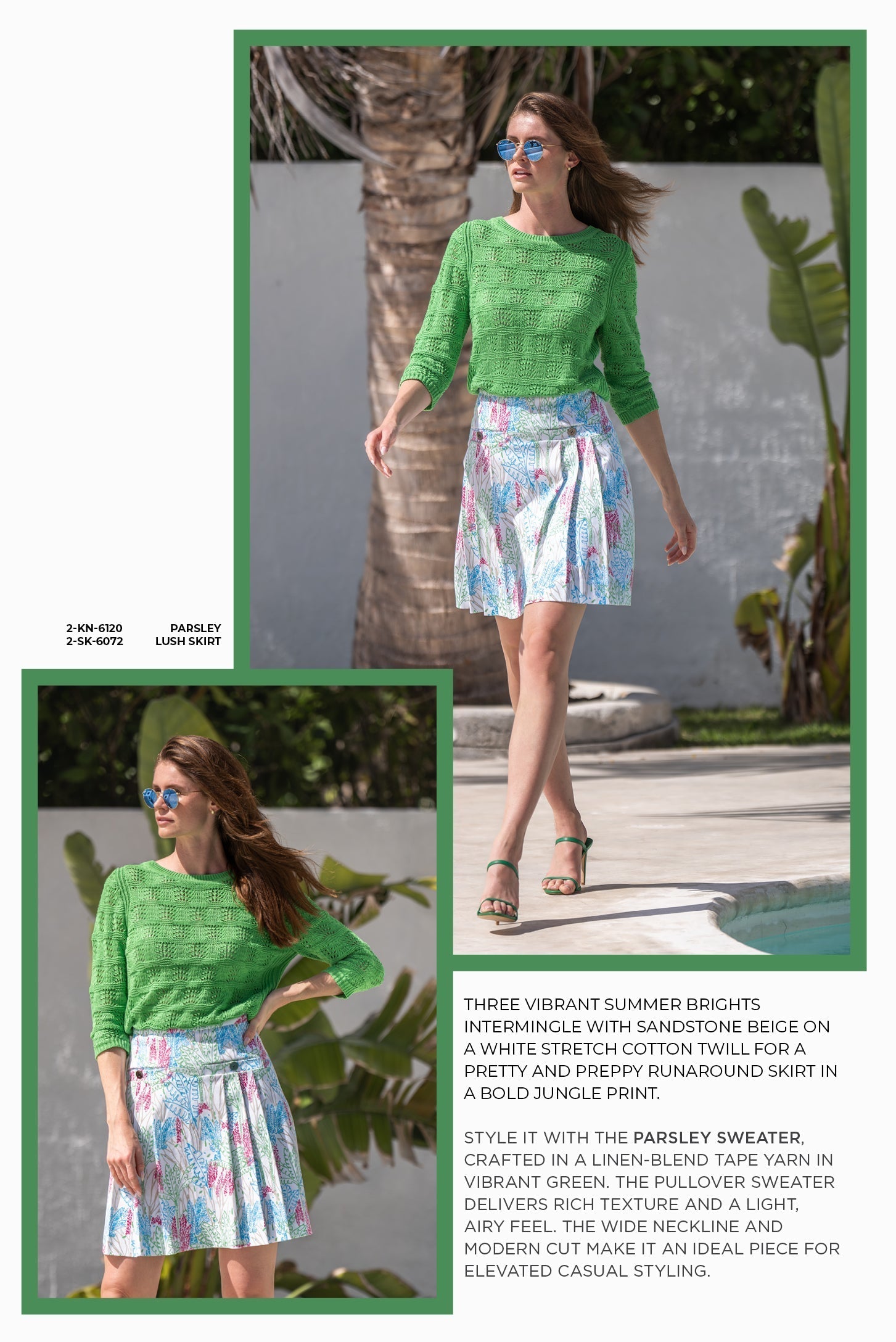 Summer Vibes - Parsley Sweater & Lush Skirt
