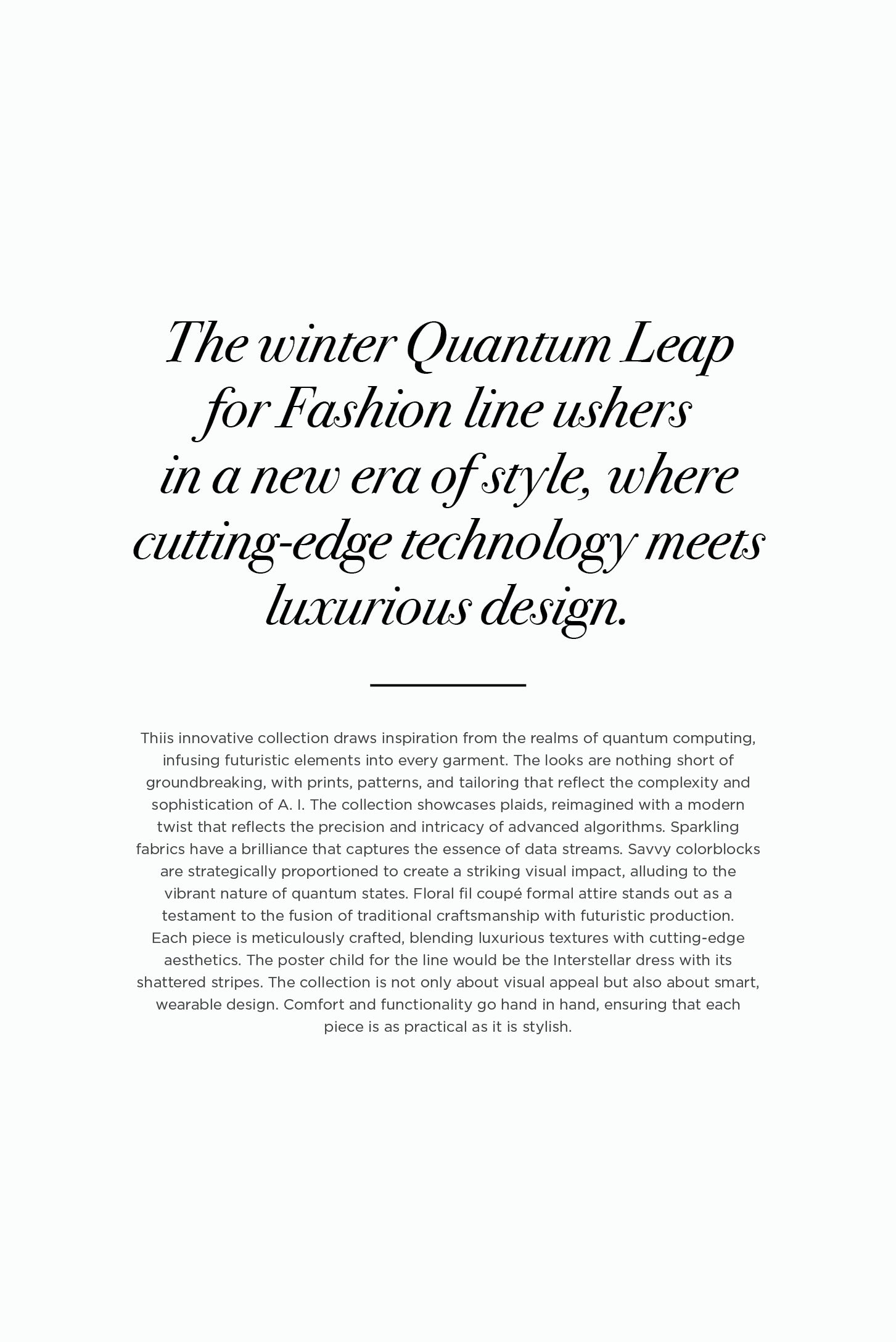 A Quantum Leap For Fashion