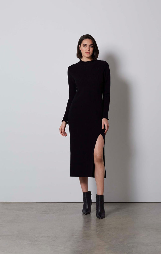 AVANT-GARDE-CASHMERE-SOFTENED KNIT MAXI DRESS-2-dr-1885-ON MODEL