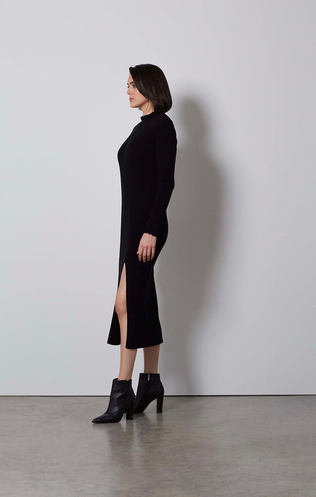 AVANT-GARDE-CASHMERE-SOFTENED KNIT MAXI DRESS-2-dr-1885-ON MODEL
