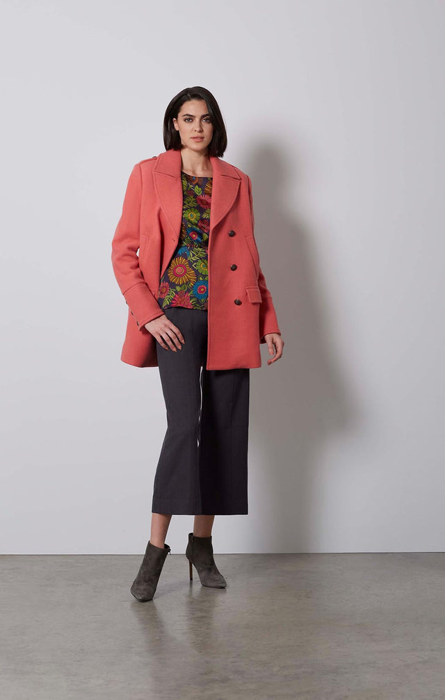 LADY M-PINK WOOL PEACOAT-2-ow-1830-ON MODEL