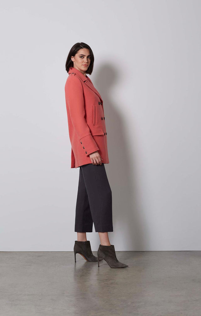 LADY M-PINK WOOL PEACOAT-2-ow-1830-ON MODEL