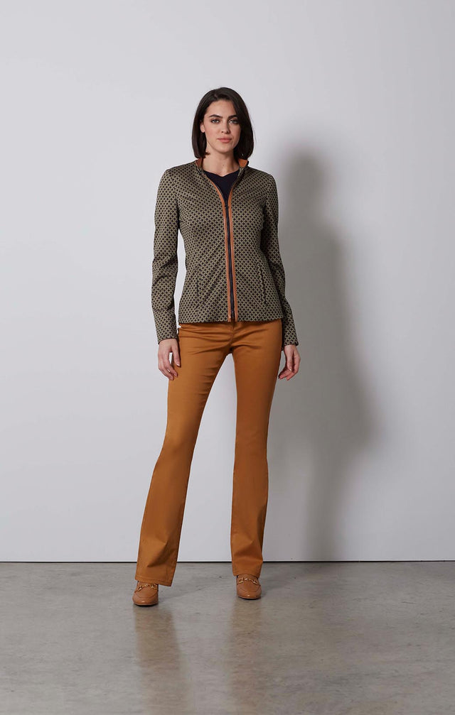 LATTICE-CHECK JACQUARD JACKET-4-jk-2114-ON MODEL