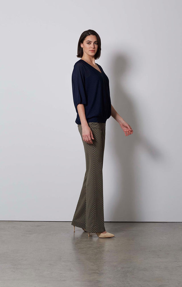 LINEUP-STRIPED NAVY DOLMAN SWEATER-4-kn-2128-ON MODEL