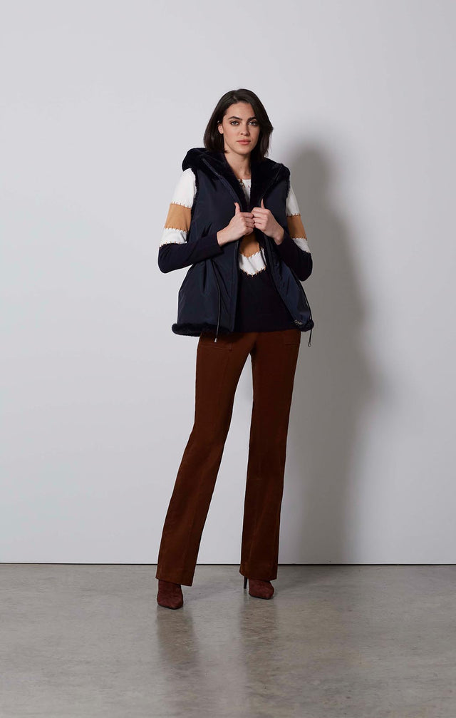 OTTER-REVERSIBLE FAUX-FUR VEST-4-ow-2102-ON MODEL