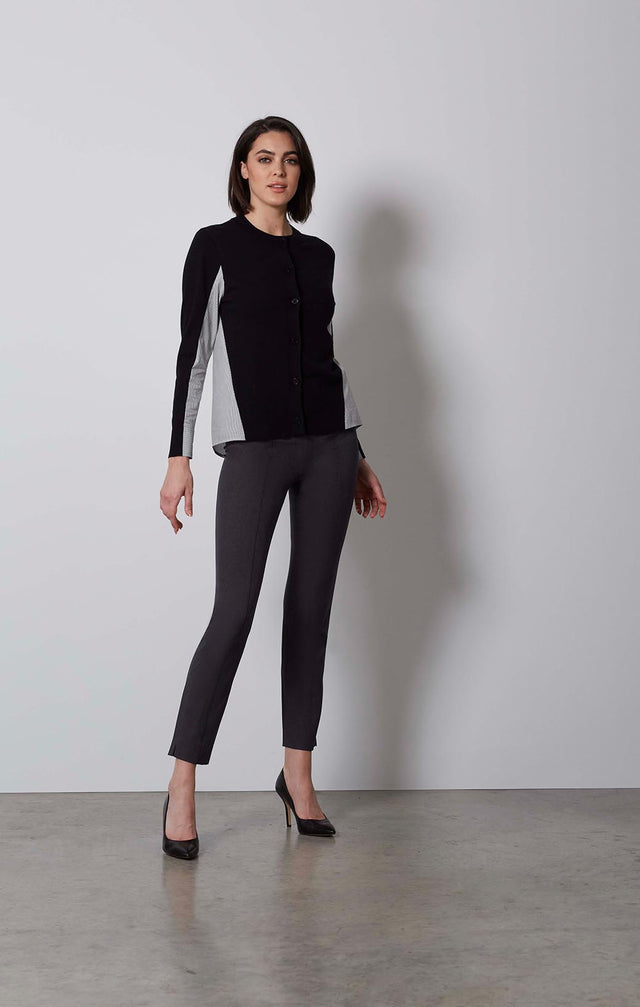 PIANO-SWEATER WITH STRIPED SHIRTING-2-kn-797-ON MODEL