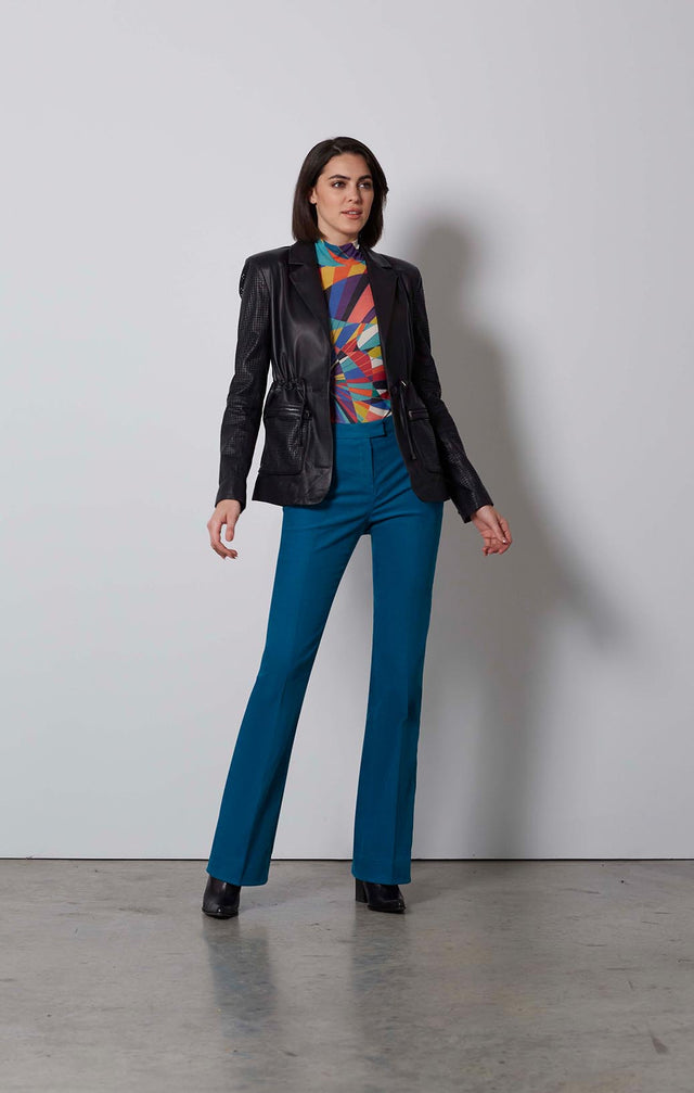 POLYCHROME-GEOMETRIC PRINT TEE-4-tp-2109-ON MODEL