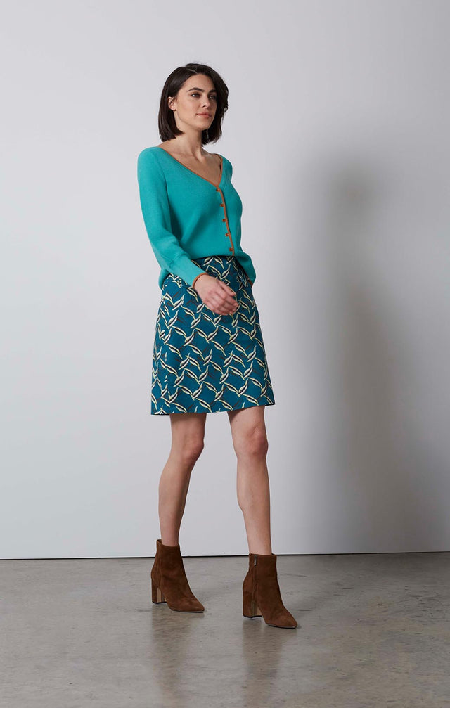 SEAFARER-SILKY BLUE CARDIGAN-2-kn-2248-ON MODEL