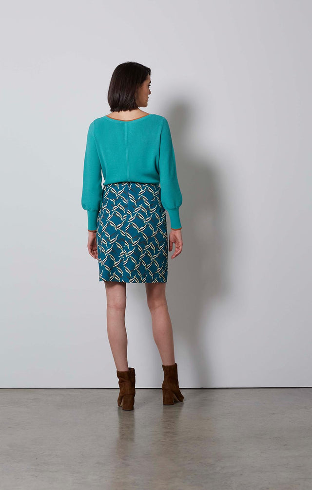 SEAFARER-SILKY BLUE CARDIGAN-2-kn-2248-ON MODEL