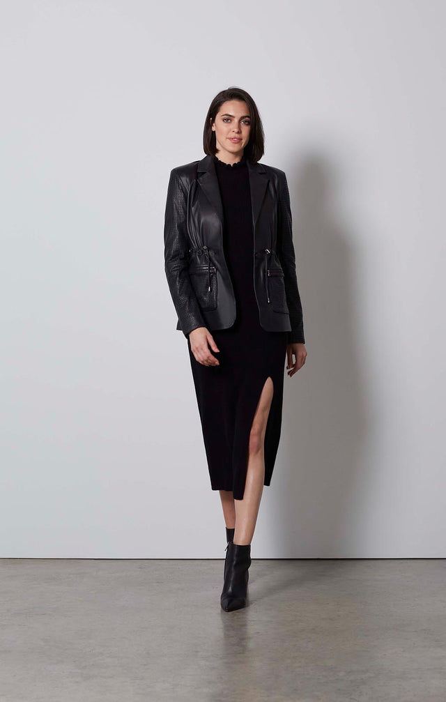 TEMPTATION-BLACK LEATHER JACKET-2-jk-2161-ON MODEL