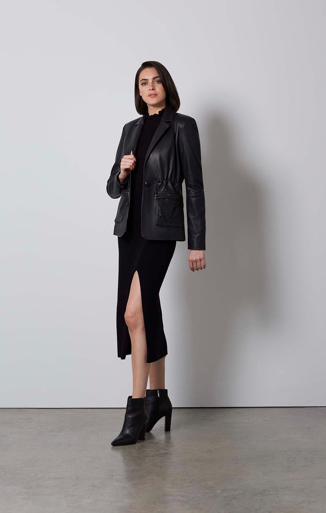 TEMPTATION-BLACK LEATHER JACKET-2-jk-2161-ON MODEL
