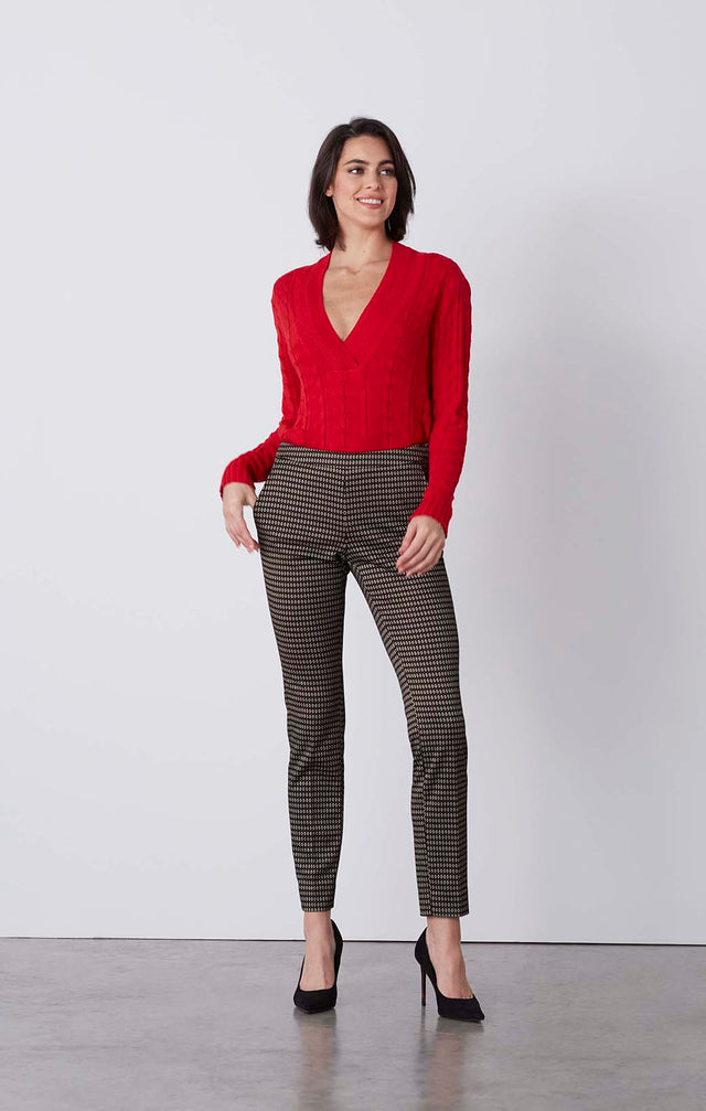 Excel - Spanish Knit X-Jacquard Pants - On Model