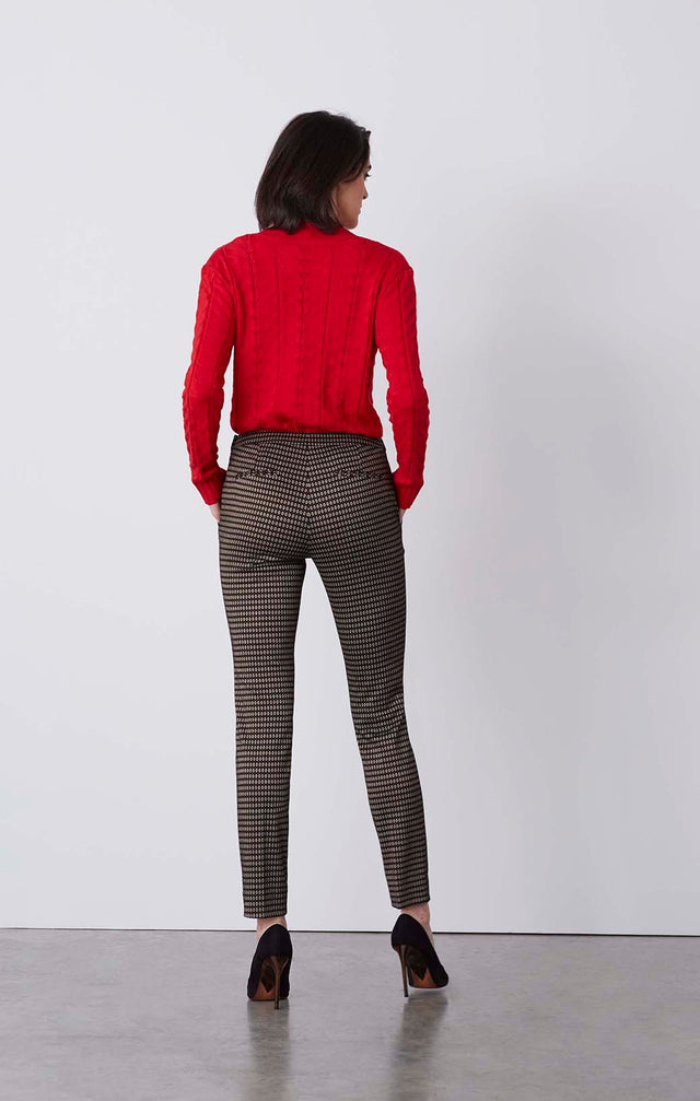 Excel - Spanish Knit X-Jacquard Pants - On Model