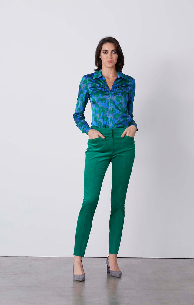 Emerald - Stretch Corduroy Pants - On Model