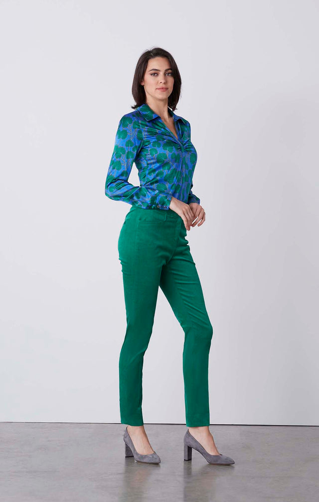 Emerald - Stretch Corduroy Pants - On Model