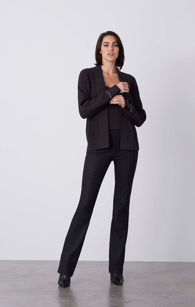 Gray Fox - Cashmere-Softened Beaded Cardi - On Model