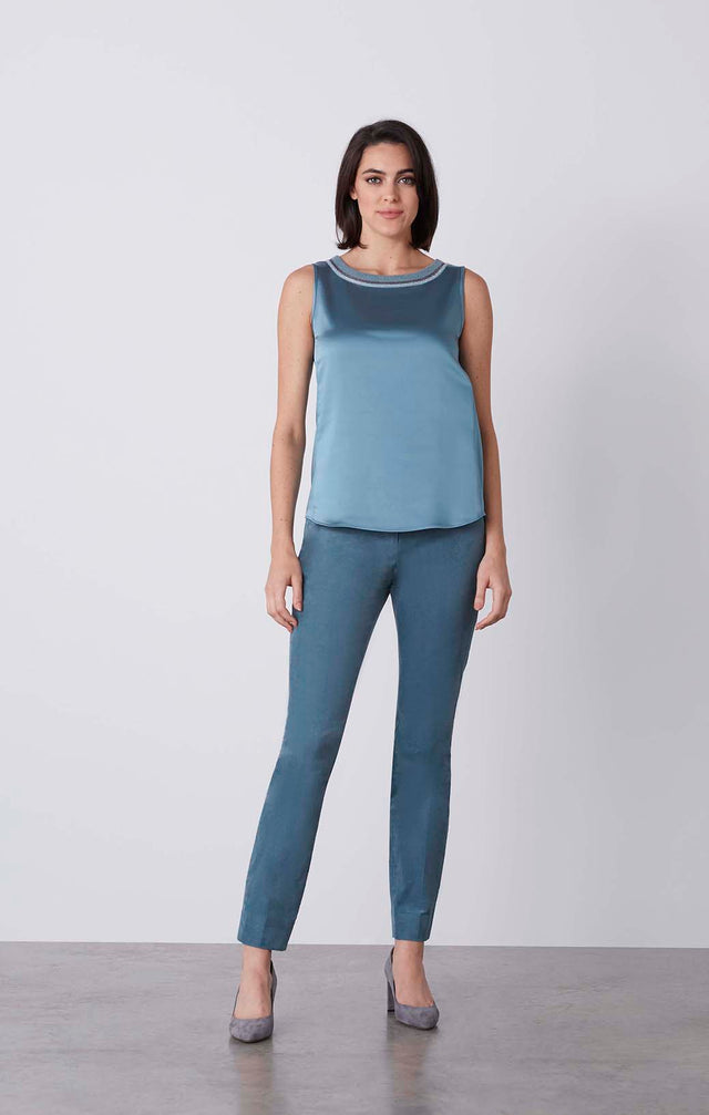 Rime - Crêpe-Back Satin Blouse - On Model