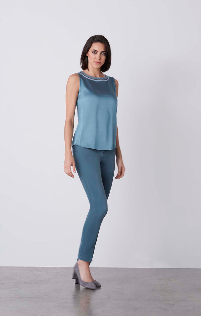 Rime - Crêpe-Back Satin Blouse - On Model