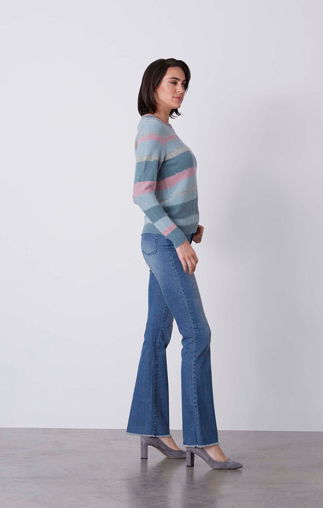 Strata - Jersey Intarsia Sweater - On Model