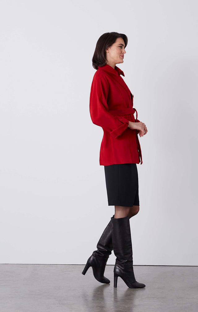 Ambrosia - Wool-Blend Jacket & Belt - On Model