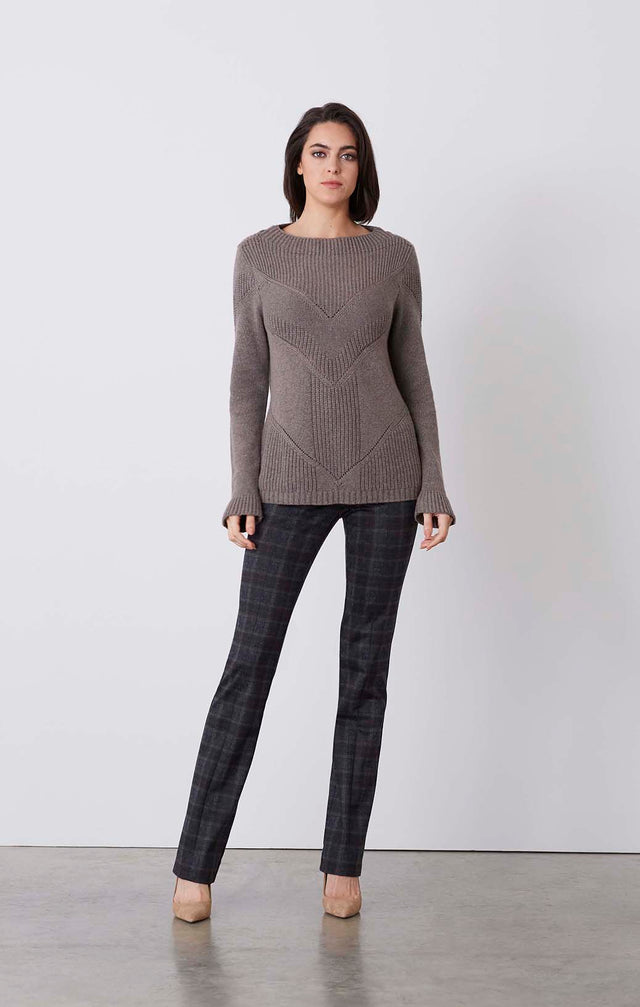 Art Deco - Patterned Rib Sweater - Product Image