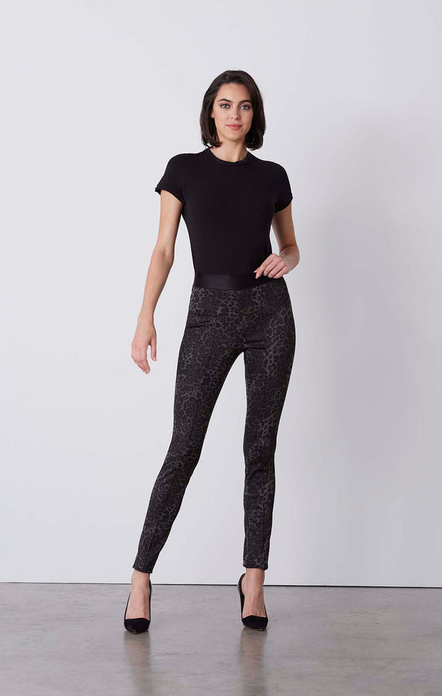 Jaguar - Animal Print Ponte Pull-On Leggings - On Model