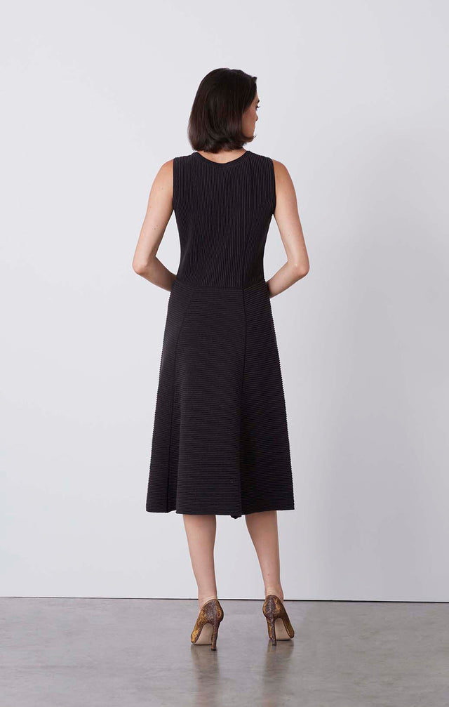 Silvery - Cashmere-Softened Cotton Dress - On Model