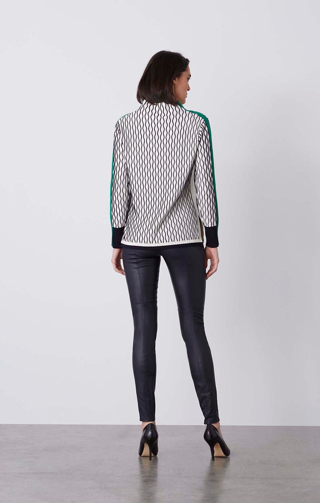 Lake Louise - Ottoman-Textured Mock Turtleneck - On Model