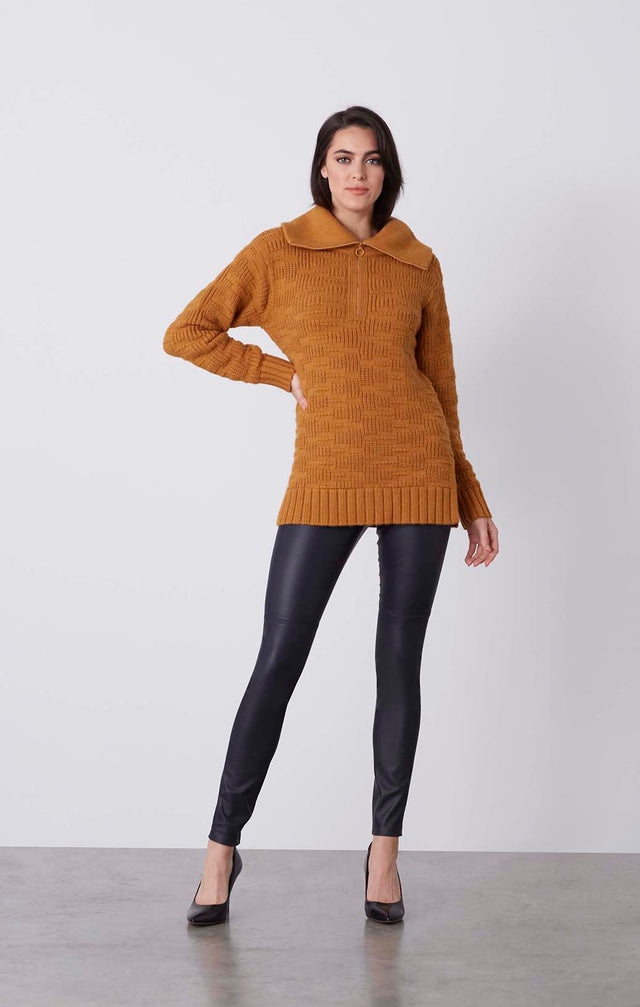 Lillehammer - Mixed Stitch Zip Sweater - Product Image