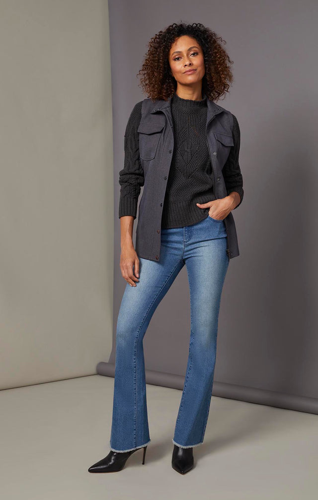 Boulangerie - Cashmere-Softened Knit & Flannel Jacket - On Model