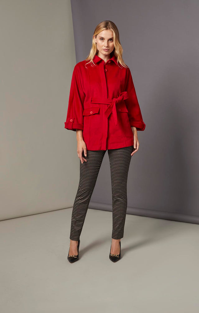 Excel - Spanish Knit X-Jacquard Pants - On Model