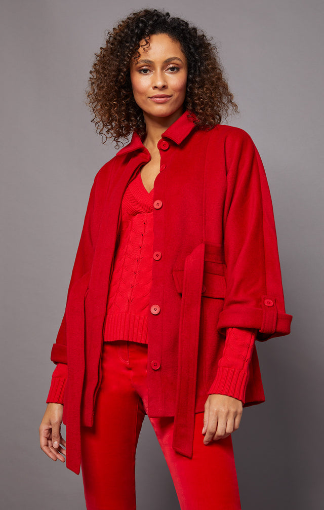 Ambrosia - Wool-Blend Jacket & Belt - On Model