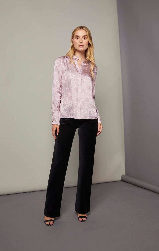Licorice - Black Velveteen Jeans - On Model