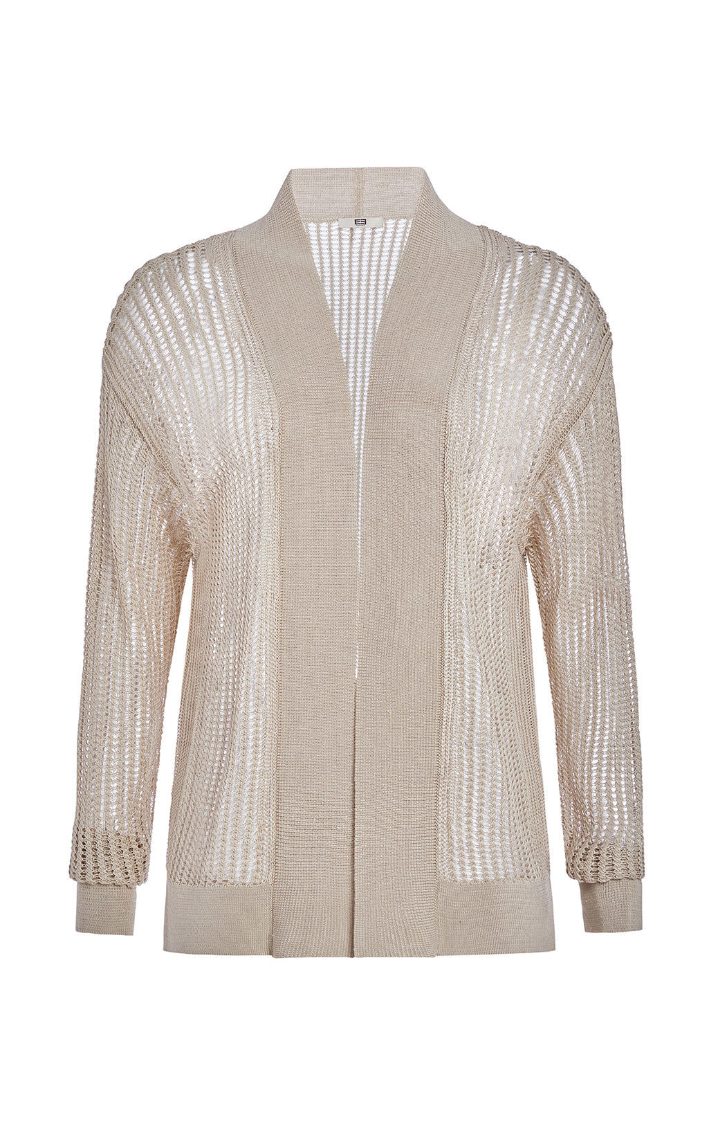 Corsican - Asymmetrical Pullover Knit Top In Contrast Stitches - Product Image