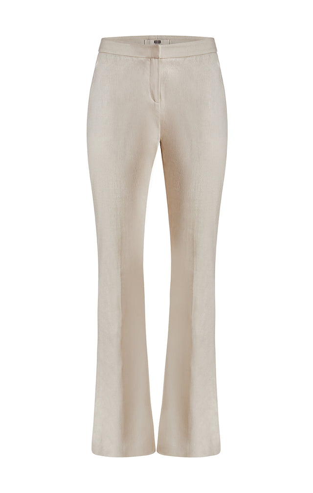 Sand Dollar - Tailored Pants In Stretch Cotton Suiting - Product Image