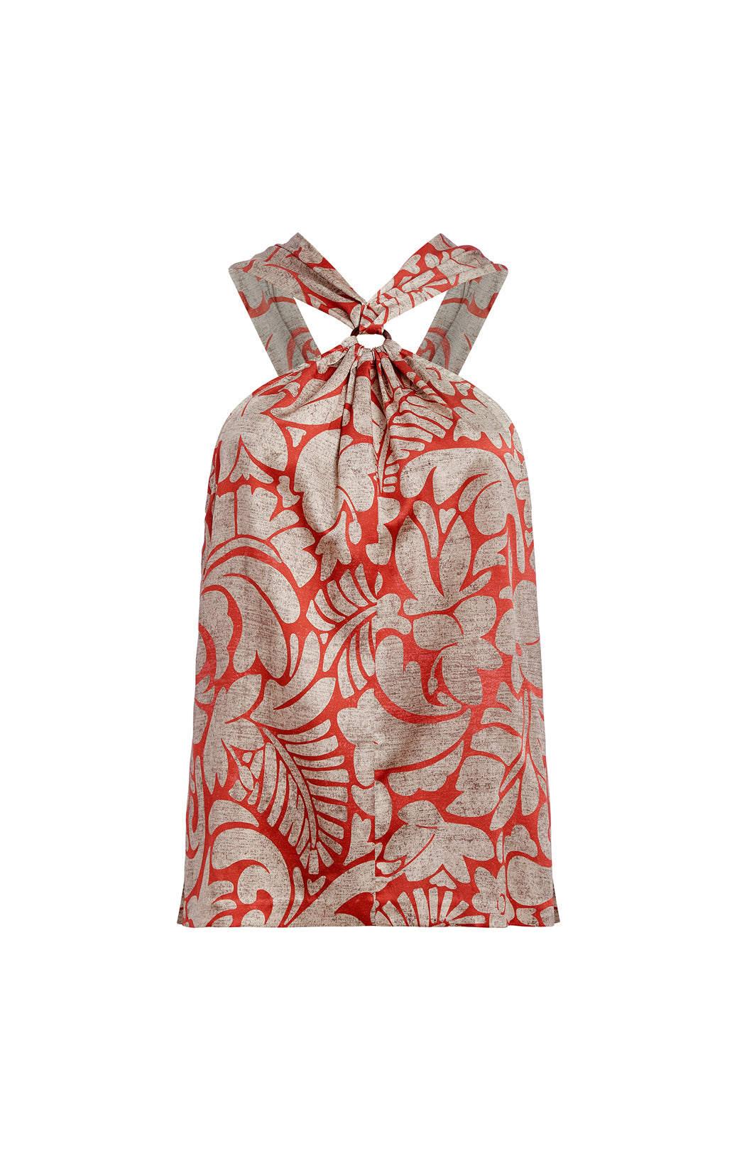 Celestial - Floral Print Cotton Voile Halter Maxi Dress - Product Image