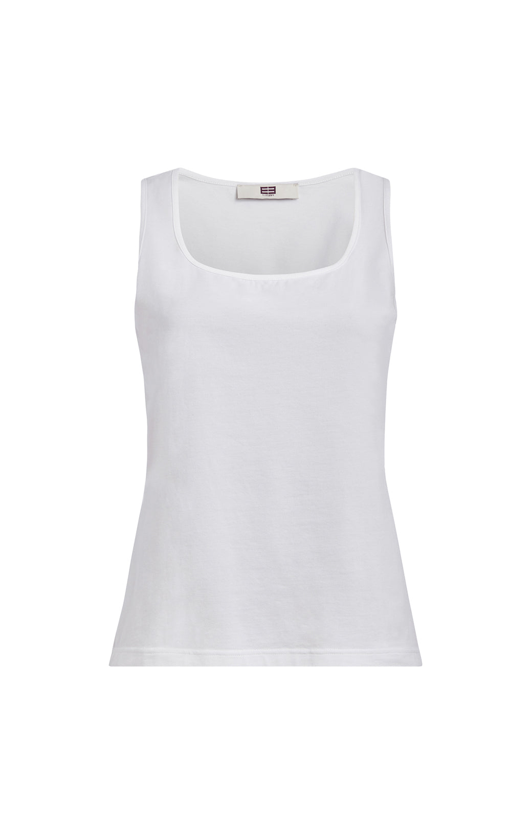 Laguna-Nvy - Stretch Jersey Tank Top With Portrait Neck - Product Image