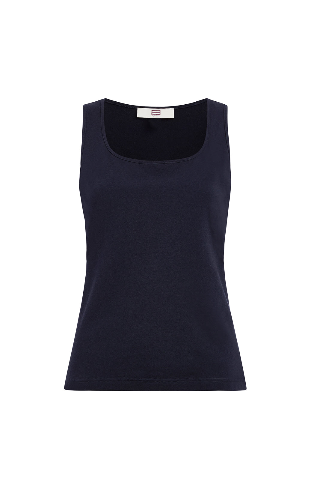 Laguna-Bge - Stretch Jersey Tank Top With Portrait Neck - Product Image