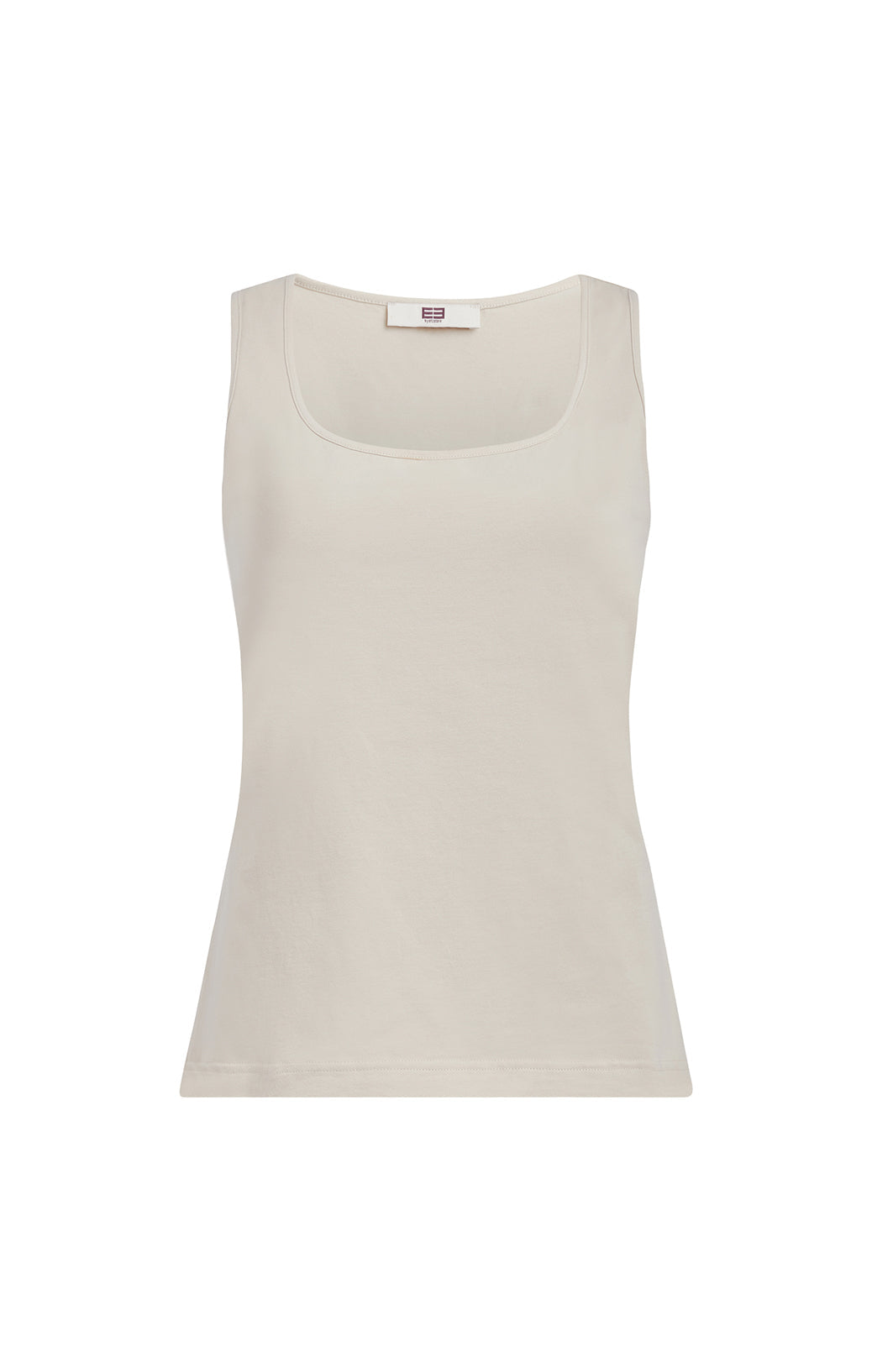 Laguna-Orn - Stretch Jersey Tank Top With Portrait Neck - Product Image