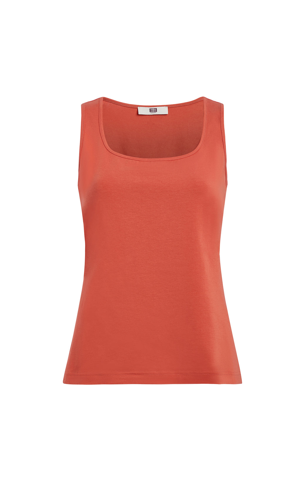 Laguna-Nvy - Stretch Jersey Tank Top With Portrait Neck - Product Image