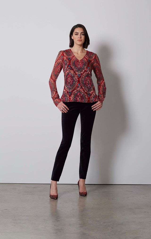 LAVISH-STRETCH-VELVET LEGGINGS-2-pt-2179-ON MODEL