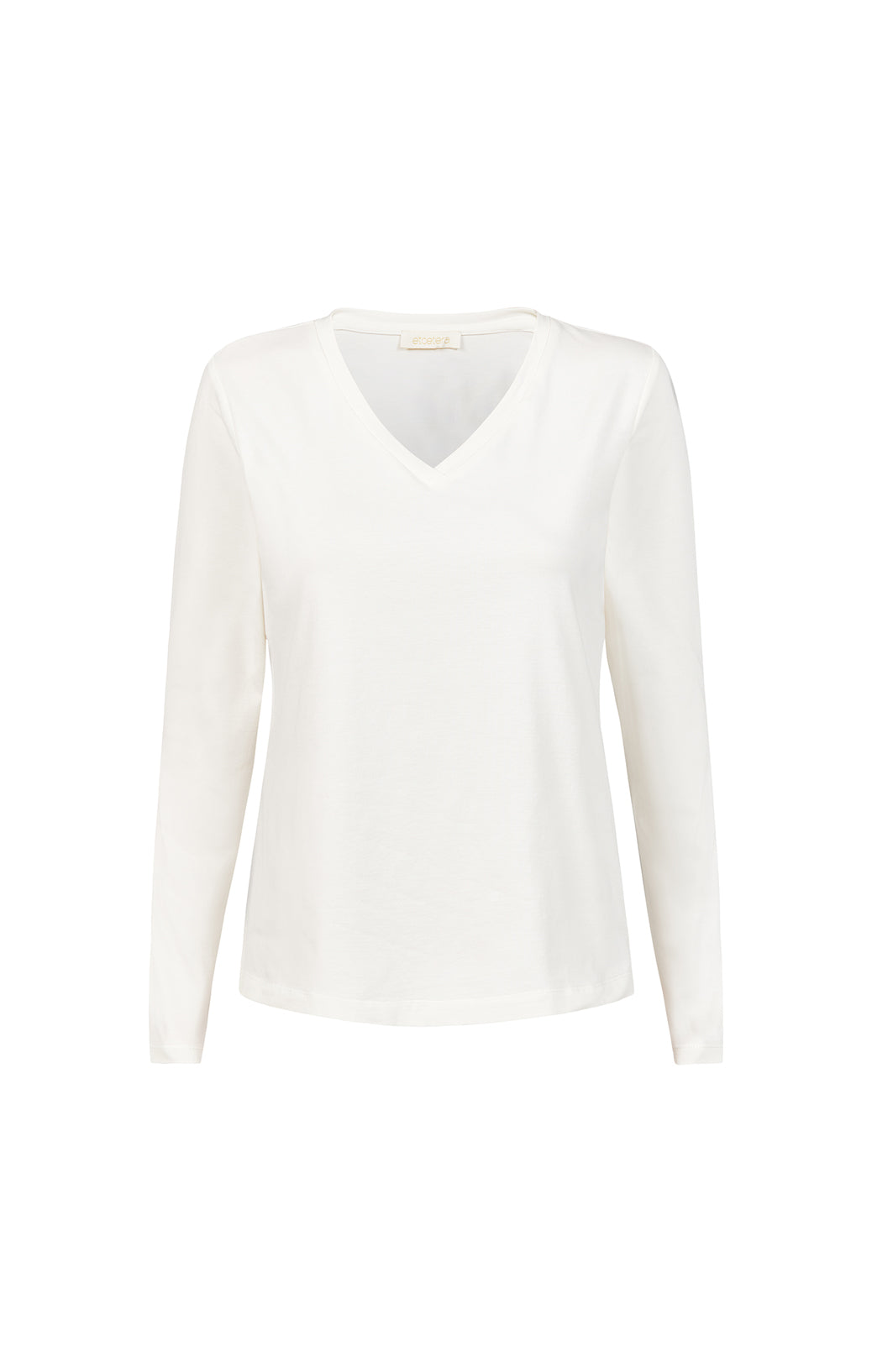 Savvy-Ivr -Premium Stretch Cotton Jersey V-Neck Tee - Product Image