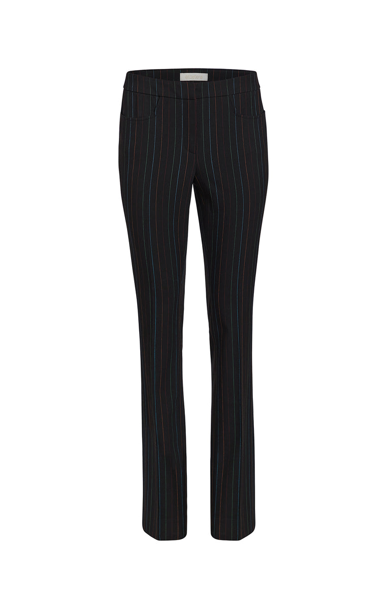 Buy Conversation Black Pants With Colorful Pinstripes online - Etcetera