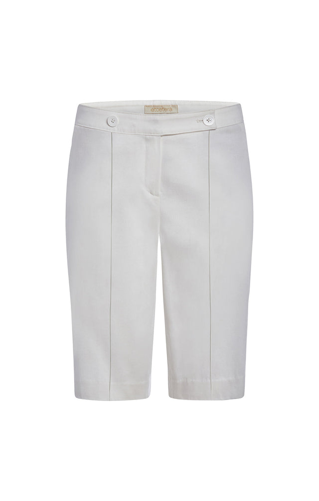 Catamaran - White Yachting Shorts In Stretch Cotton - Product Image